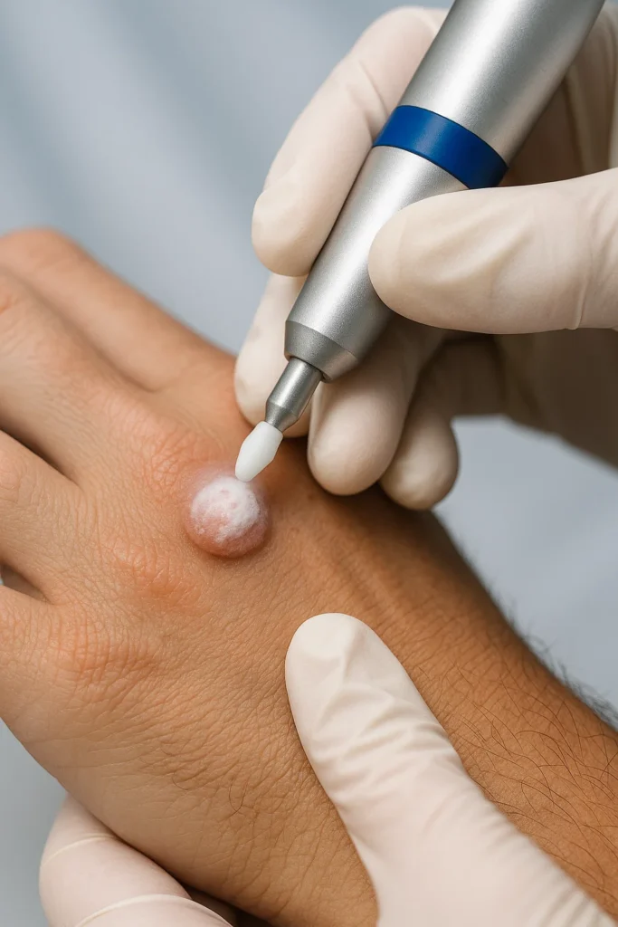 example of wart removal Hemel Hempstead using cryopen
