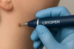 Person receiving skin tag removal Hemel Hempstead